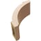 Ekena Millwork 5-inch W x 10-inch D x 10-inch H Lafayette Rough Cedar Woodgrain TimberThane Knee Brace, Primed BRCUR05X10X10LFTRCPR - alternate 4